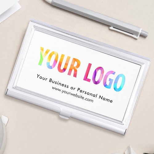 Custom Business Logo Branded Corporate Business Card Case