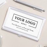 Custom Business Logo Branded Corporate Business Card Case<br><div class="desc">Create your personalized professional business card holder with your own company logo and custom text. Custom branded business card holders are great practical corporate gifts for executives and employees,  and they add a professional touch and promotional value to presenting your cards to customers. No minimum order quantity.</div>