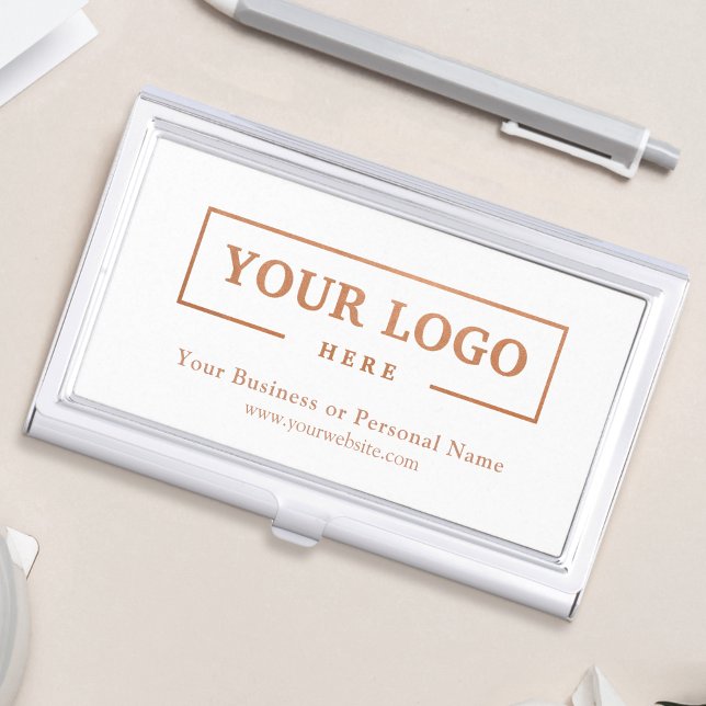 Custom Business Logo Branded Corporate Gold Card Case (Creator Uploaded)