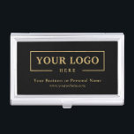 Custom Business Logo Branded Corporate Rose Gold Business Card Case<br><div class="desc">Create your personalized professional business card holder with your own company logo and custom text. Custom branded business card holders are great practical corporate gifts for executives and employees,  and they add a professional touch and promotional value to presenting your cards to customers. No minimum order quantity.</div>