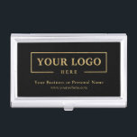 Custom Business Logo Branded Corporate Rose Gold Business Card Case<br><div class="desc">Create your personalized professional business card holder with your own company logo and custom text. Custom branded business card holders are great practical corporate gifts for executives and employees,  and they add a professional touch and promotional value to presenting your cards to customers. No minimum order quantity.</div>