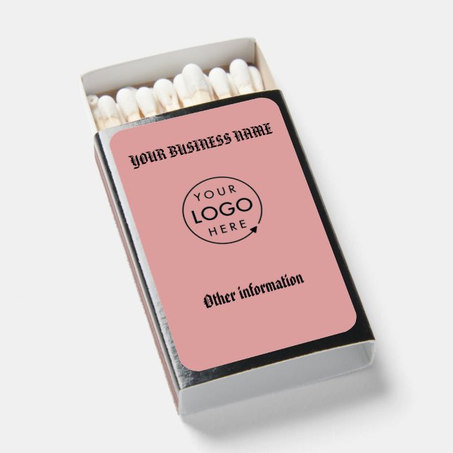 Custom Business Logo Branded Matchboxes (Front Open)