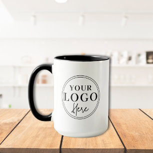 Custom Business Logo Branded Minimalist Coffee  Mug