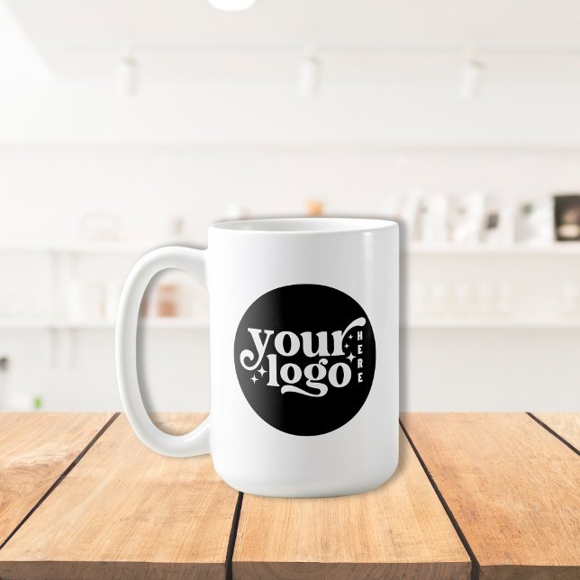 Custom Business Logo Branded Minimalist Coffee  Mug (Creator Uploaded)