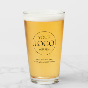 Custom Business Logo Branded Modern Print Glass