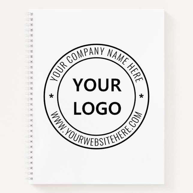 Custom Business Logo Branded Notebook Example (Front)