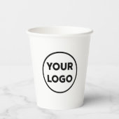 Custom Business Logo Branded Paper Cups | Zazzle