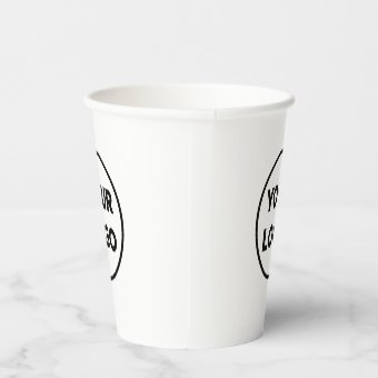 Custom Business Logo Branded Paper Cups | Zazzle