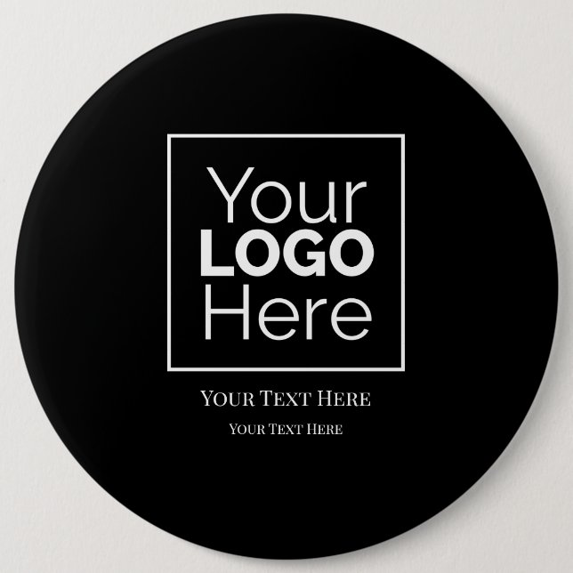 Custom Business Logo Branded Professional  Button (Front)