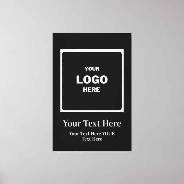 Custom Business Logo Branded Professional Canvas Print (Front)