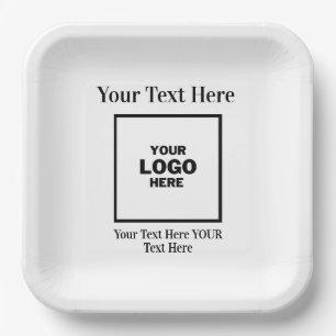 Custom Business Logo Branded Professional Paper Plates