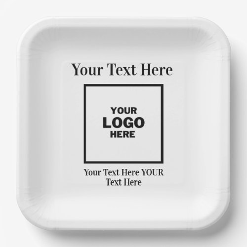 Custom Business Logo Branded Professional  Paper Plates