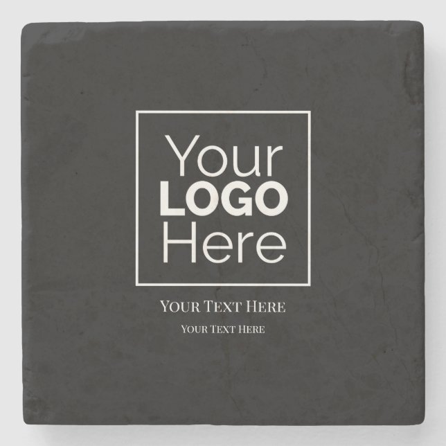 Custom Business Logo Branded Professional  Stone Coaster (Front)
