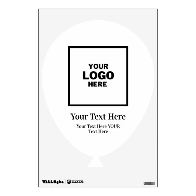 Custom Business Logo Branded Professional  Wall Decal (Front)