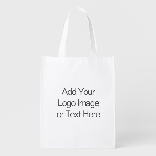 Custom Business Logo Branded Promotional   Grocery Bag (Front)