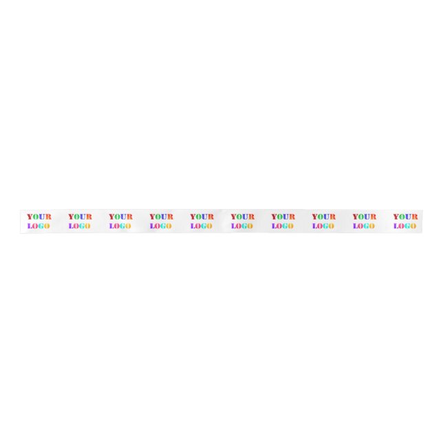 Custom Business Logo Branded Promotional Ribbon (Front)