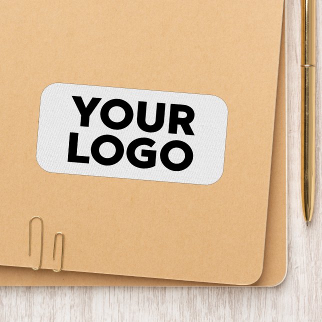Custom Business Logo Branded Rectangle Patch (On Folder)
