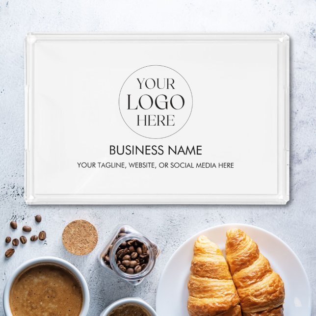 Custom Business Logo Branded Restaurant Cafe Acrylic Tray (Creator Uploaded)