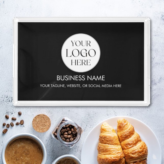 Custom Business Logo Branded Restaurant Cafe Acrylic Tray (Creator Uploaded)