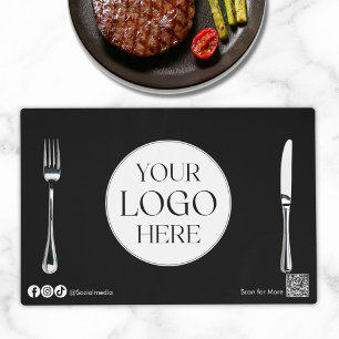 Custom Business Logo Branded Restaurant Cafe Placemat