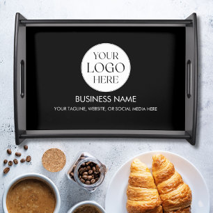 Custom Business Logo Branded Restaurant Cafe Serving Tray