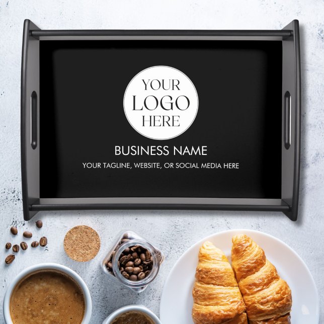 Custom Business Logo Branded Restaurant Cafe Serving Tray (Creator Uploaded)