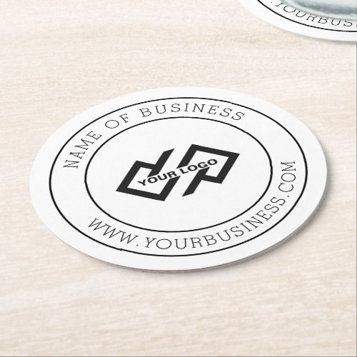  Custom Business Logo Branded Round Paper Round Paper Coaster