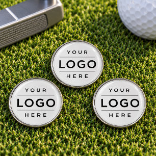 Custom Business Logo Branded Set of Three Golf Ball Marker
