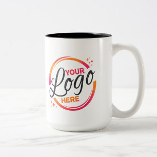 Custom Business Logo Branded Two-Tone Coffee Mug