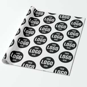 Custom Business Logo Branded – White Wrapping Paper