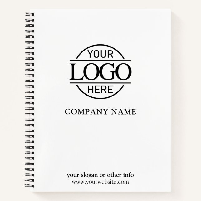 Custom Business Logo & Branding Promotional Gift Notebook (Front)