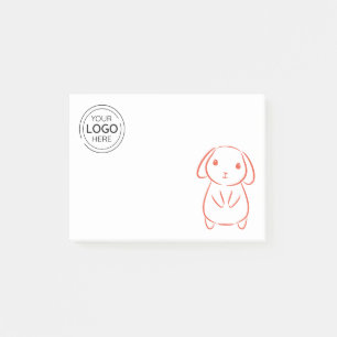 Custom Business Logo Bunny Post-it Notes