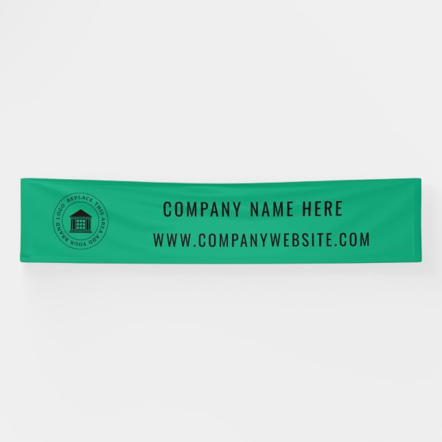 Custom Business Logo | Business Name & Slogan  Banner (Horizontal)