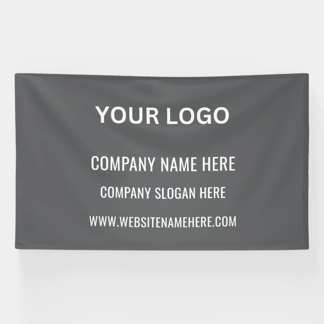 Custom Business Logo | Business Name & Slogan Cust Banner (Horizontal)