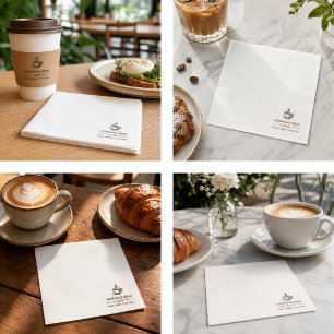 Custom Business Logo Cafe Restaurant Branding Napkins