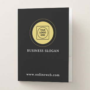 Custom Business Logo Card Slot Binder Pocket Folder