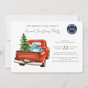 Custom Business Logo Christmas Holiday Party Invitation