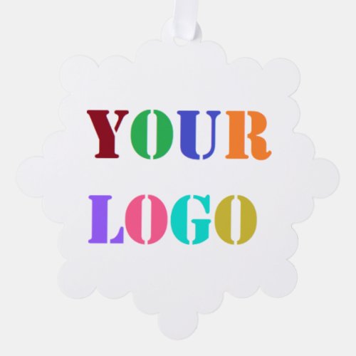 Custom Business Logo Christmas Ornament Card