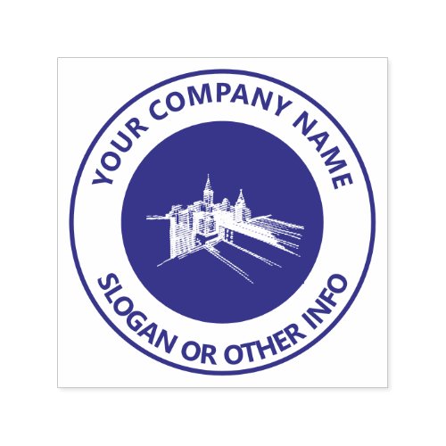 Custom Business Logo City Violet Self_inking Stamp