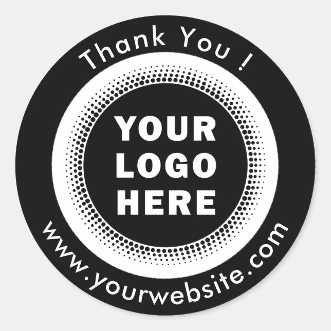 Custom Business Logo Classic Round Sticker (Front)