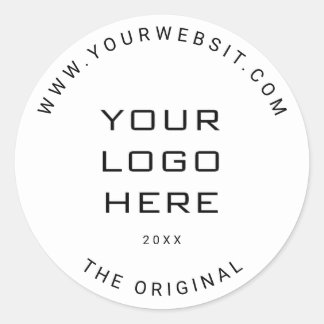 Custom Business Logo Classic Round Sticker