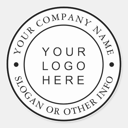 Custom Business Logo Classic Round Sticker | Zazzle.com