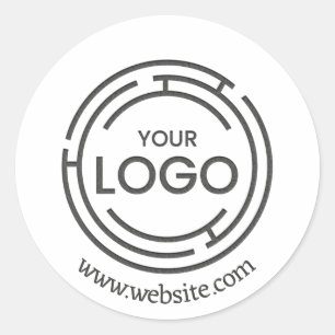 Custom Business Logo Classic Round Sticker