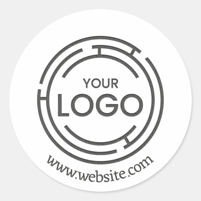 Custom Business Logo Classic Round Sticker (Front)