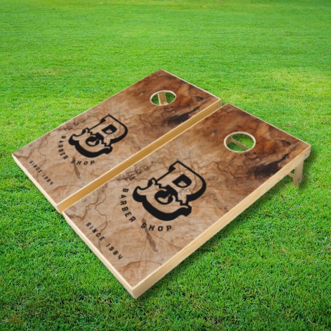 Custom Business Logo Classic Wood Minimal Design Cornhole Set (Custom Business Logo Classic Wood Minimal Design Cornhole Set)