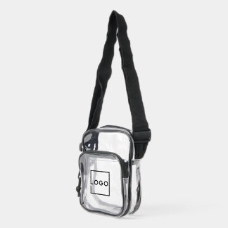 Custom Business Logo Clear Crossbody Bag