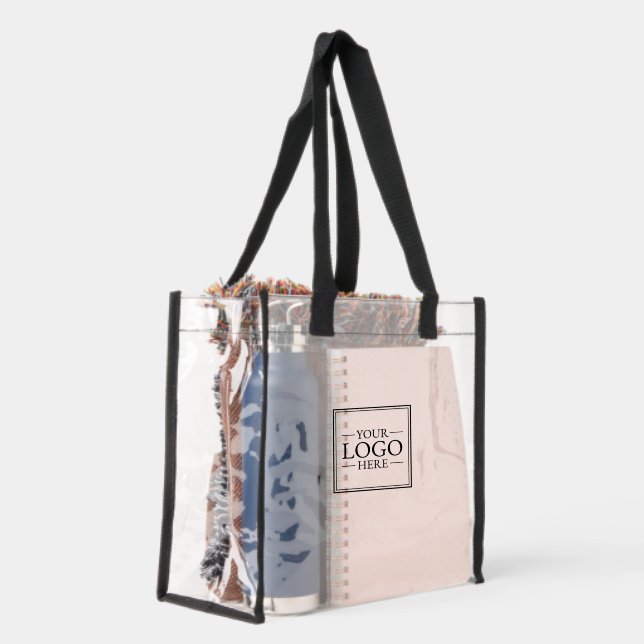 Custom Business Logo Clear Tote Bag (Right)