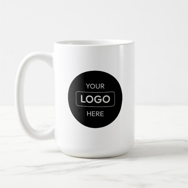 Custom Business Logo Coffee Mug - Branded Company  (Left)