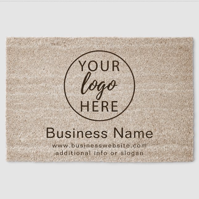 Custom Business Logo Coir Door Mat (Front)