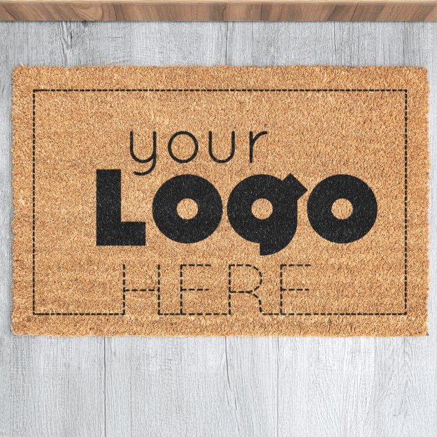 Custom Business Logo Coir Welcome Mat Doormats